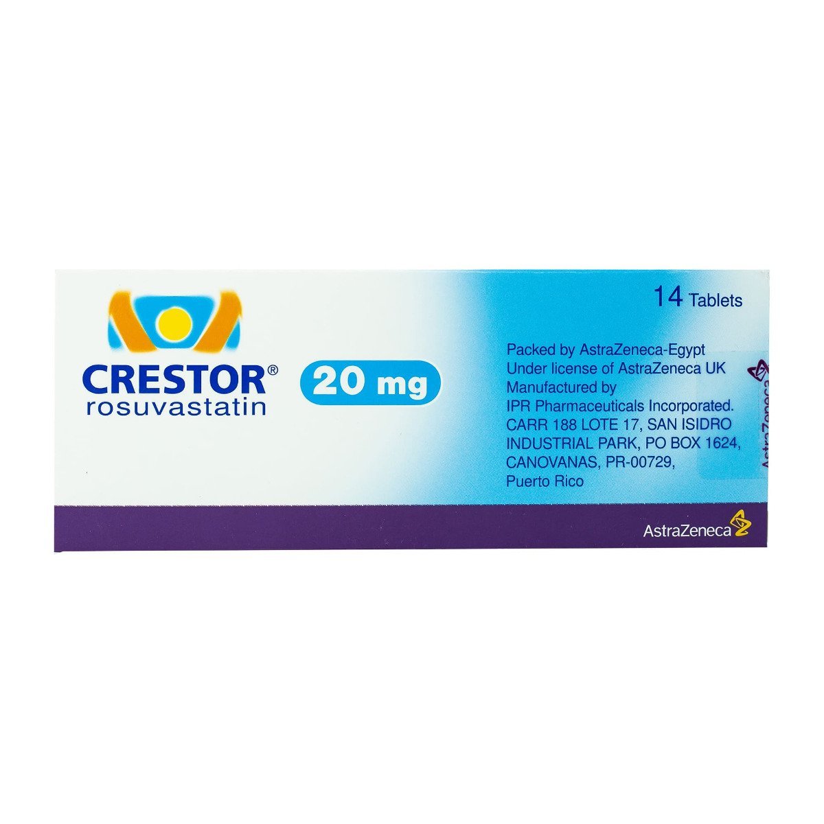 Crestor 20 mg - 14 Tablets - Bloom Pharmacy