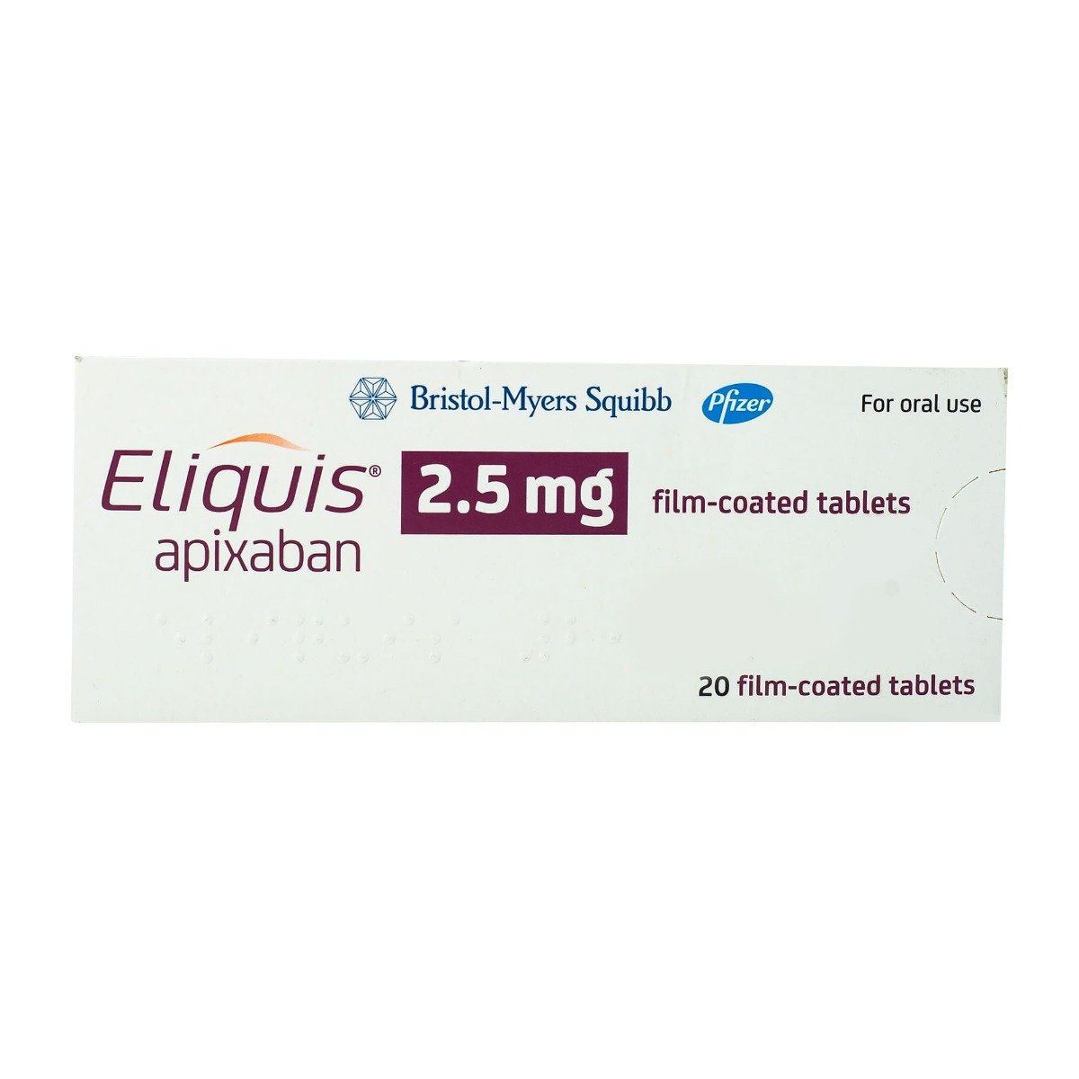 Eliquis 2.5 mg - 20 Tablets - Bloom Pharmacy