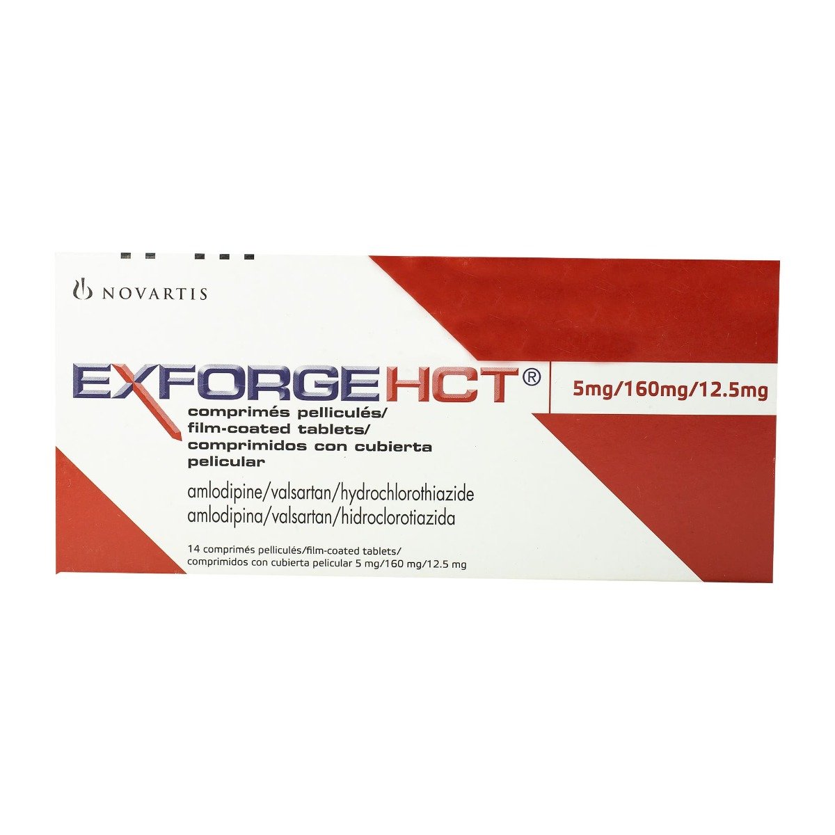 Exforge HCT 5 mg-160 mg-12.5 mg - 14 Tablets - Bloom Pharmacy