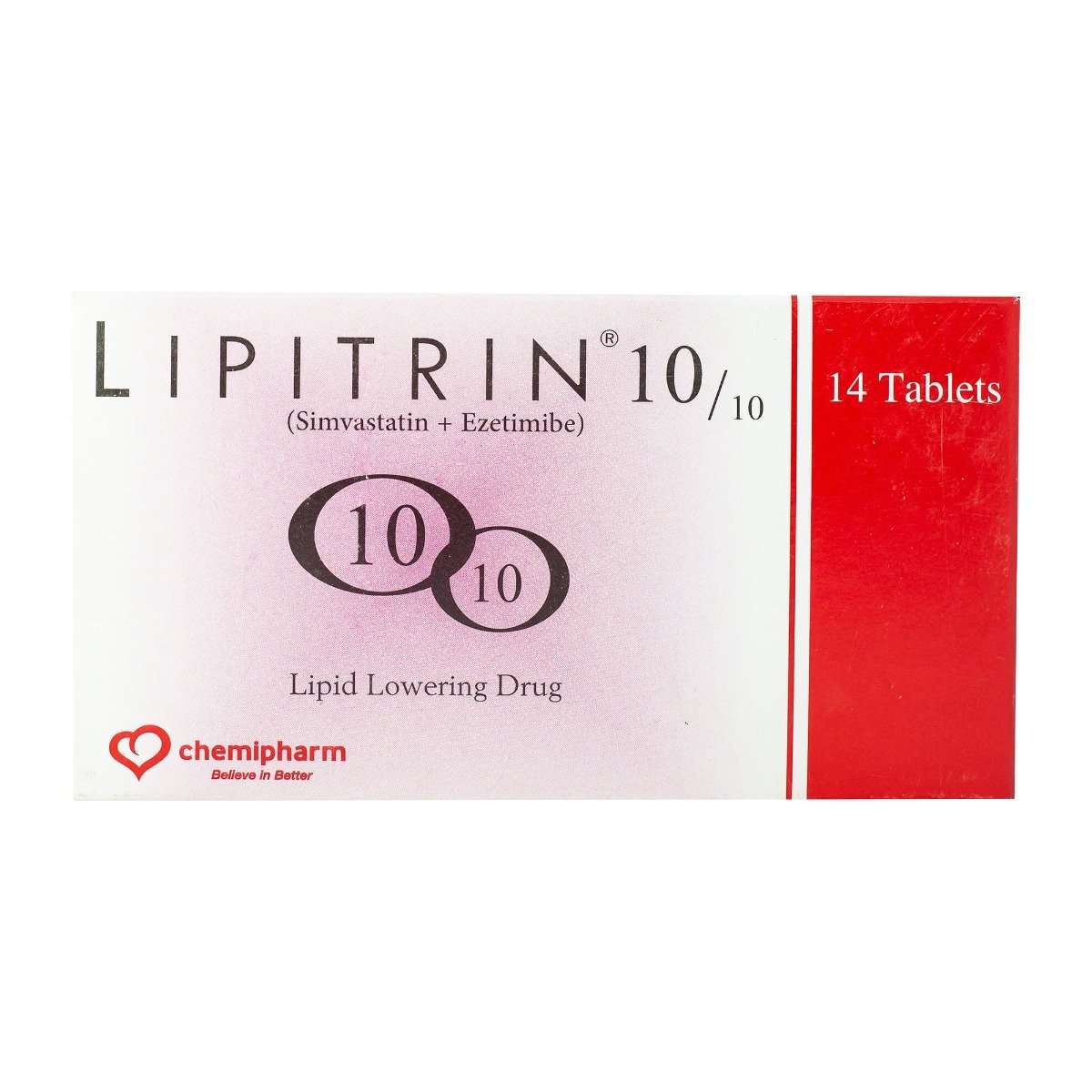 Lipitrin 10 mg-10 mg - 14 Tablets - Bloom Pharmacy