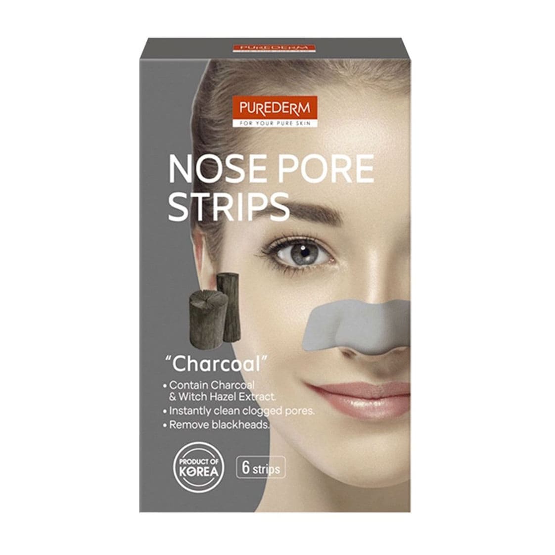 Purederm Nose Pore Strips Charcoal - 6pcs - Bloom Pharmacy