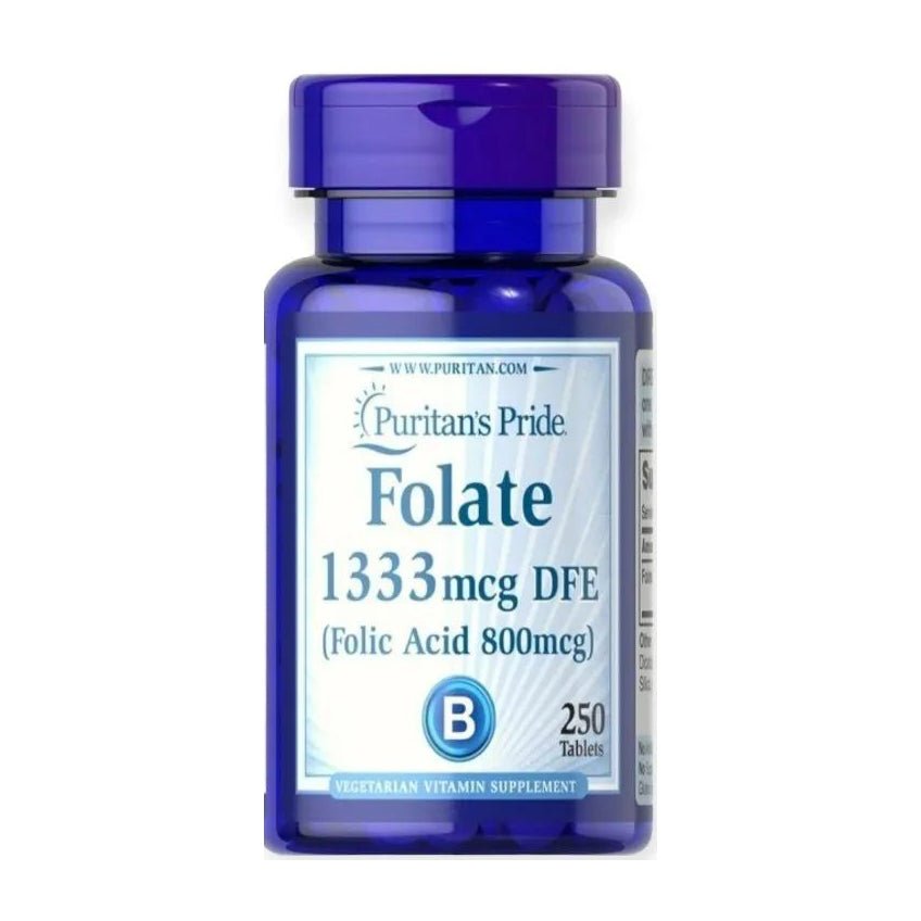 Puritan’s Pride Folate 1333mcg DFE - 250 Tablets - Bloom Pharmacy