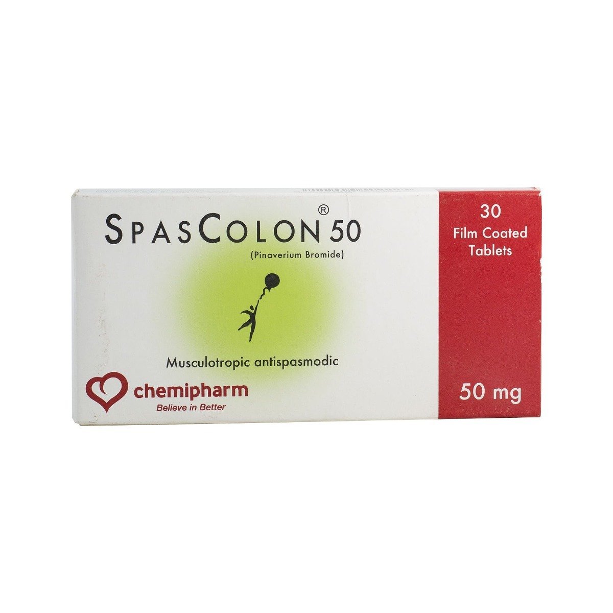 Spascolon 50 mg - 30 Tablets - Bloom Pharmacy