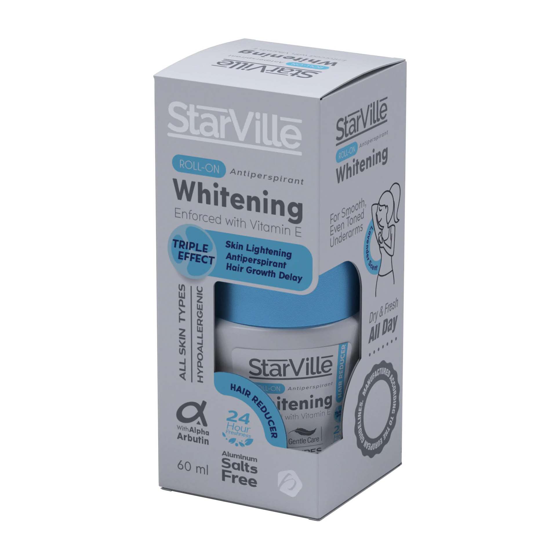 Starville Hair Reducer Whitening Roll-On - 60ml - Bloom Pharmacy