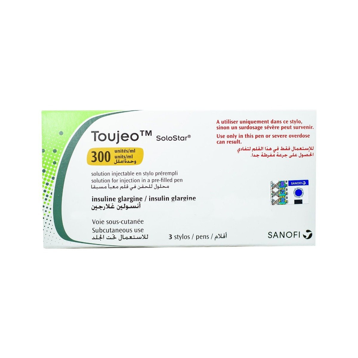 Toujeo Solostar 300 IU-ml 1.5 ml - 3 Prefilled Pens - Bloom Pharmacy