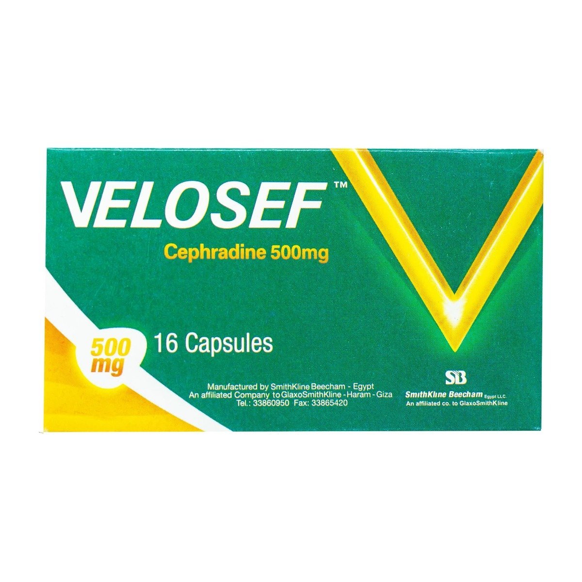 Velosef 500 mg - 16 Capsules - Bloom Pharmacy